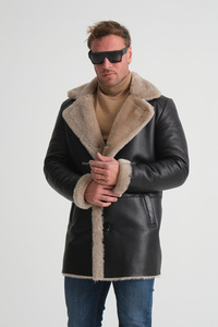 Veste bomber en toile de style motard pour homme, en cuir de vache, imperméable, avec logo personnalisé, de haute qualité, pour l'hiver - Product Image 5