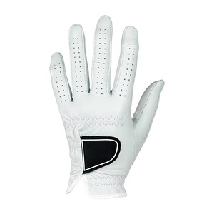 White Cabretta Leather Golf Glove Right Hand Breathable <b>Hook</b> And Loop Closure Unisex Sports Glove Size <b>S</b> - Product Image 5