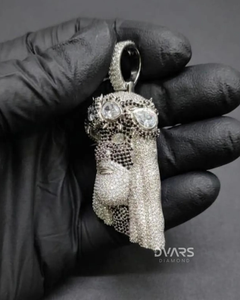 Pendentif Tête de Jésus Plaqué Or Sertie de Diamants Moissanite Personnalisé, Design Fait Main, Bijoux Hip Hop pour Hommes - Product Image 4