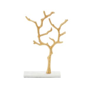 Metal & Marble Jewellery Stand Sculpture <b>Tree</b> Shape Jewelry Organizer Display Holder for <b>Necklaces</b> Earrings Bracelets Rings Home - Product Image 6