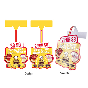 Eco-friendly Custom <b>Plastic</b> Swing <b>Strip</b> Display Shelf Wobbler for Supermarket Advertising - Product Image 6