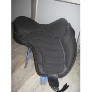 Silla de montar sin árbol de cuero para caballo, superventas, con correa a juego disponible - Product Image 1