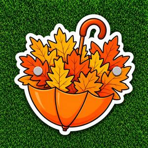 Plaque à cils en acrylique motif feuilles d'automne sous parapluie pour extensions de cils, impression de logo personnalisée, service OEM - Product Image 5