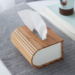 Rectangular Walnut Wood Tissue Box Cover Handmade Wooden Tissue Holder for Bathroom Bedroom <b>Office</b> Natural Finishing <b>Rustic</b> Home - Product Image 1