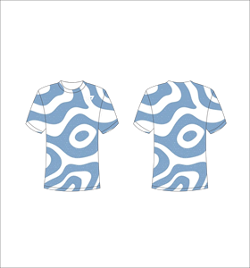 T-shirt à manches courtes pour homme, motif Argyle, col rond, coupe classique, respirant, polyester, vêtement décontracté, logo imprimé par sublimation sur le devant - Product Image 4