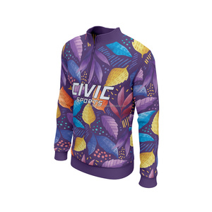 Sudadera con capucha y cremallera High Street 1/4 con logotipo personalizado del fabricante, sudaderas con cremallera estampadas para hombre - Product Image 5