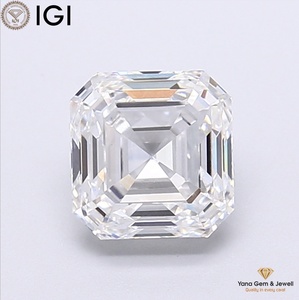 Diamant de laboratoire CVD de 2,50 carats de forme Asscher, couleur D, clarté VVS2, certifié IGI, pour bague de mariage personnalisée ou cadeau - Product Image 1