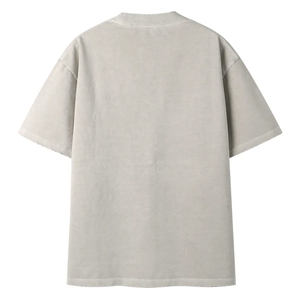 T-shirt d'été pour homme en pur coton 300G, tendance, décontracté, à manches courtes, coupe ample et oversize, nouveauté - Product Image 2