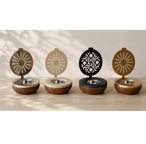 Brûleur d'encens à refoulement en métal avec support, pour aromathérapie, usage domestique, parfum d'ambiance, encens islamique de luxe, fournitures indiennes - Product Image 2