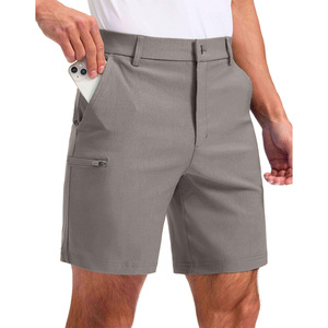 Shorts de golf personnalisés pour hommes, vêtements de sport athlétiques, 100 % coton, toile anti-UV, fabricant OEM, exportation mondiale, marchés de distribution. - Product Image 1