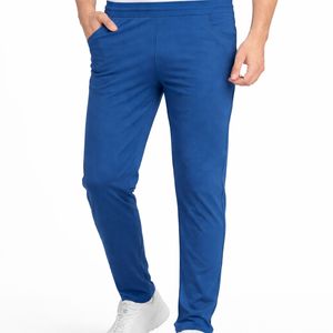 Pantalones Deportivos de Lona para Hombre, Cintura Alta, Corte Ajustado, Transpirables, de Poliéster Medio, Cintura Elástica, Cómodos, Estilo Urbano - Product Image 1
