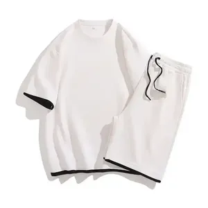 100% Cotton Made Summer <b>Sets</b> For Men O Neck T Shirts And Shorts <b>Sets</b> Made In Pakistan High Quality Men's <b>Sets</b> - Product Image 2