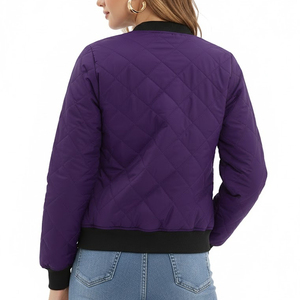 Veste bomber pour femme de qualité supérieure, couleur personnalisée, tissée, écologique et respirante. - Product Image 2