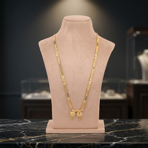 Joyería de Moda al por Mayor, Collares Mangalsutra Chapados en Oro de 24K, Joyería para la Temporada de Bodas, Mangalsutra Tradicional de Oro con Colgante - Product Image 4