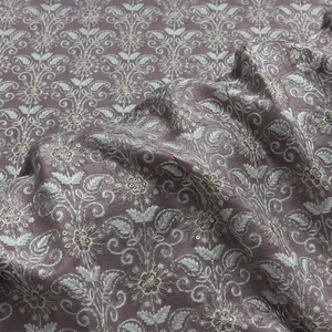 Grey Embroidered Organza Sari Fabric With <b>Sequin</b> Details For Women Party Wear Designer Garments Bridal Wear - Product Image 5