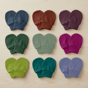 Manoplas para bebés recién nacidos, protección contra arañazos de algodón suave y bambú - Product Image 4