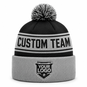 Gorro de Punto Jacquard con Bordado 3D Personalizado OEM con Pompón |   Gorro Deportivo Personalizado para Viajes de Invierno |   Fabricante de Marca Privada - Product Image 1