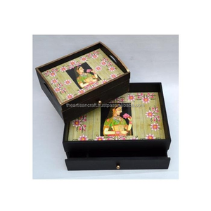 Pegatina decorativa colorida con joyero de madera esmaltado, logotipo personalizado estampado, diseñador impreso de madera - Product Image 6