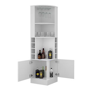 Mueble Bar Seattle para Ocho Botellas con Estantes Abiertos Grandes y Dos Compartimentos - Product Image 6