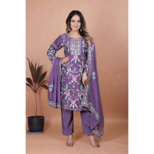 Designer XL <b>Suit</b> Set with Sequence Embroidered Work - Product Image 3