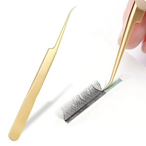 Emballage personnalisé de haute qualité Conception professionnelle Pince à épiler d'extension de cils en acier inoxydable Volume pointu Offre Spéciale le Service OEM - Product Image 1