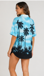 Camisas Hawaianas Personalizadas para Hombre, Camisas de Playa con Estampado Floral Tropical, Manga Corta, Botones, Holgadas, Ropa de Playa para Vacaciones de Verano, Venta al Por Mayor OEM - Product Image 3