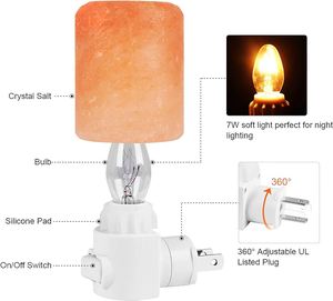 โคมไฟกลางคืนสีเกลือธรรมชาติหิมาลัยผลิตจากงานประดิษฐ์โคมไฟติดผนัง - Product Image 2