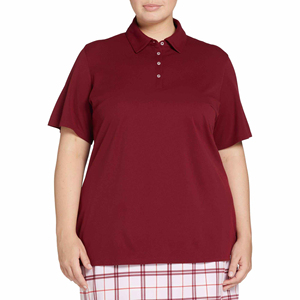 Camiseta Polo Corta Casual para Mujer, Ropa Deportiva al por Mayor, Secado Rápido, Poliéster y Spandex, Logotipo Bordado, Opciones de Tallas Grandes - Product Image 1