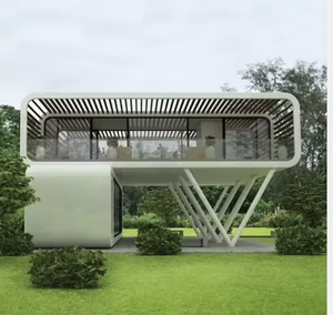 Maison conteneur portable de luxe en forme de mini-capsule spatiale, maison préfabriquée mobile pour l'hébergement familial - Product Image 5