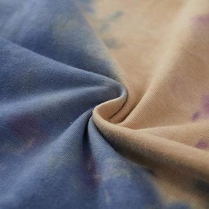 Trendy Solid Color Tie Dye Men's Shirts Heavyweight 100% Cotton Blend And Crewneck Short Sleeve Casual Top Bulk Supply USA - Product Image 6