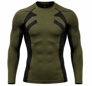 High Quality Sport Athletic Workout Muscle Fit <b>Men's</b> <b>Compression</b> Eco-Friendly Breathable Polyester/Nylon Quick Drying Full - Product Image 1