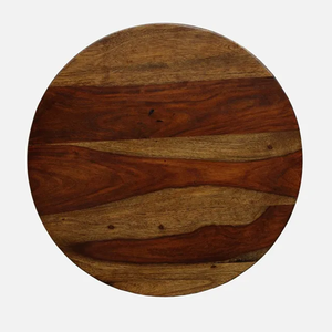 Wooden Side Table with Round Top and Tapered Legs Midcentury Design Freestanding Accent Furniture for Living Room Bedroom Home - Product Image 4