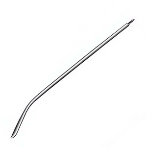 Aguja Redon de 19.5 cm (7-3/4 pulgadas) 18 Charr, con punta de cuchillo ligeramente curvada y extremo roscado, instrumento quirúrgico para procedimientos médicos - Product Image 5