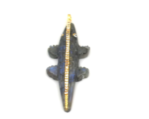 Pendentif en forme de crocodile inspiré de la nature, zircon avec pierre précieuse, pour femmes et hommes - Product Image 6