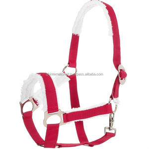 Licou réglable sur mesure OEM avec corde doublée de molleton polaire Licol d'équitation équestre avec quincaillerie en satin - Product Image 1