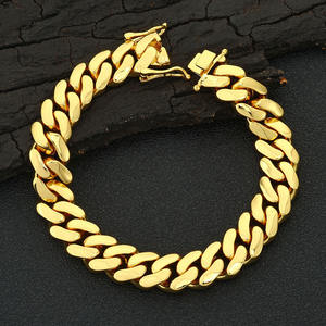 Gold Plated Cuban Link Chain Necklace Miami <b>Choker</b> Thick Link Neckwear for Men Unisex Party <b>Silver</b> Jewelry - Product Image 3