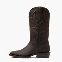 Bottes en cuir personnalisables pour homme et femme, hauteur genou, style cowboy, bottes de pluie