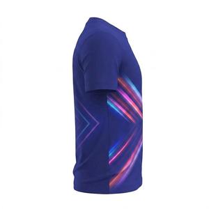 Camiseta Deportiva de Manga Corta para Hombre, Corte Regular, Cuello Redondo, Secado Rápido, Logotipo Estampado en la Parte Delantera, para Gimnasio y Entrenamiento, Color Rojo - Product Image 5