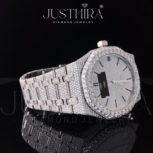 Montre Bracelet de Luxe Prmium Dernière Génération HipHop en Acier Inoxydable avec Diamant Moissanite Mécanique et Cadran en Verre Design Pièce de Monnaie - Product Image 4