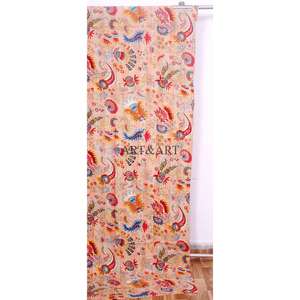 Couverture Kantha Vintage Faite Main en Coton Pur 100% Écologique, Imprimée de Motifs Floraux Indiens, Matelassée à la Main, pour la Maison - Vente en Gros - Product Image 3