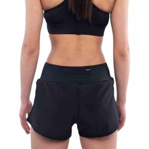 Women's High Waist Regular Fit Breathable Washed Stretch Casual Shorts with Pockets and Small Fork for Summer - Product Image 5