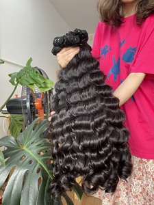 พร้อมส่ง Welf hair รวมผมคลื่นธรรมชาติหยิกผมมนุษย์บริสุทธิ์ 100% เวียดนามและกัมพูชา - Product Image 4