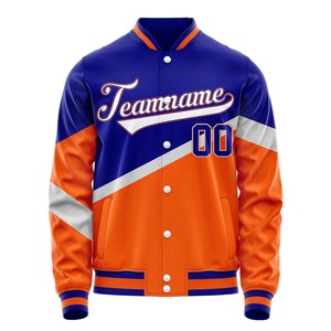 เสื้อแจ็คเก็ตวาร์ซิตี้แบบกำหนดเอง ปักโลโก้ คุณภาพสูง ทำจากผ้าขนสัตว์ แจ็คเก็ตเบสบอล - Product Image 1