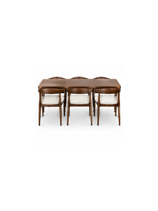 Mesa de Comedor Moderna de Madera Premium para 6 Personas, Diseño Rectangular de Mediados de Siglo, Muebles de Comedor Estables y Resistentes para Restaurante y Hogar - Product Image 3