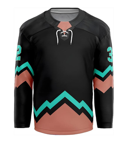 Maillot de hockey sur glace personnalisé de haute qualité, sublimé, à manches longues, pour l'entraînement et les matchs - Product Image 1