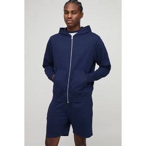 Conjunto de Sudadera con Capucha y Pantalones Deportivos para Hombre, de Buena Calidad, Lavado al Ácido, Estilo Urbano, Estampado, de Manga Corta, para Parejas - Product Image 1