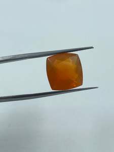 Opale de feu naturelle de haute qualité, taille coussin, 4,49 carats, 11,50x11,70 mm - Product Image 3