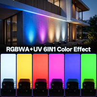 6 projecteurs Uplight avec flight case de chargement, 7x20W RGBWUV 6-en-1, à batterie, pour salles de mariage, fêtes, éclairage de scène sans fil