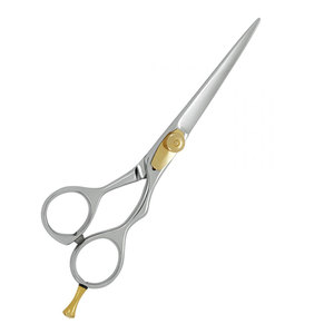 Custom Logo Professional <b>Barber</b> Scissors Hair Cutting Silver Stainless Steel Sharp <b>Blade</b> Tip with Gold Screw Premium Salon - Product Image 3