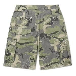 High Quality <b>Camouflage</b> Cargo <b>Shorts</b> Men 100% Cotton Canvas Breathable Loose Fit Custom Printed Outdoor High Street Quick Dry - Product Image 6